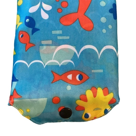 Large Beach Tote Bags Collapsible Snap Pouch Hook 15x23” 8” Drop NEW - Picture 2 of 6